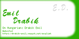 emil drabik business card